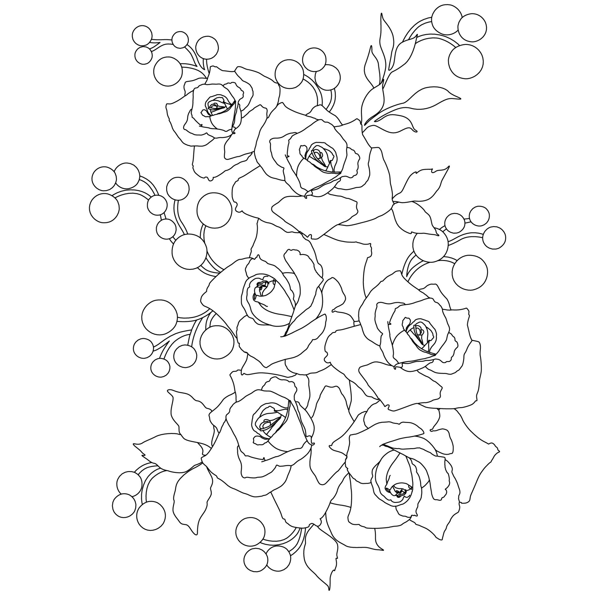 p-ginas-para-colorear-florales-artes-de-l-nea-de-flores-patrones