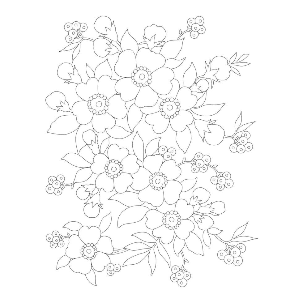 Floral Coloring Pages,Flower Line Arts,Silhouette Art Line Floral Patterns,Outline Black And White Flower Drawing,Contour Botanical Graphics,Floral Design On White Background,Basic Flower Design vector