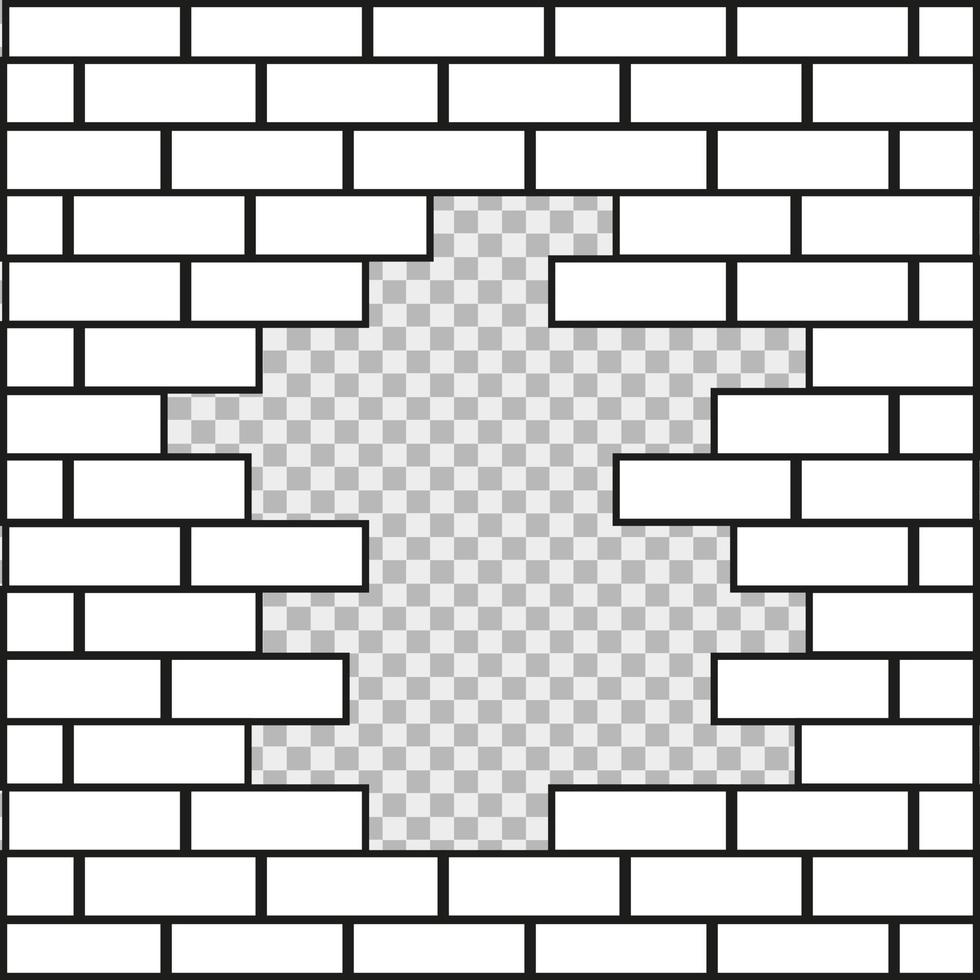 Problem brick. Brick wall. Wallpaper. Brick interior. Pattern. Retro brickwork. Background. vector