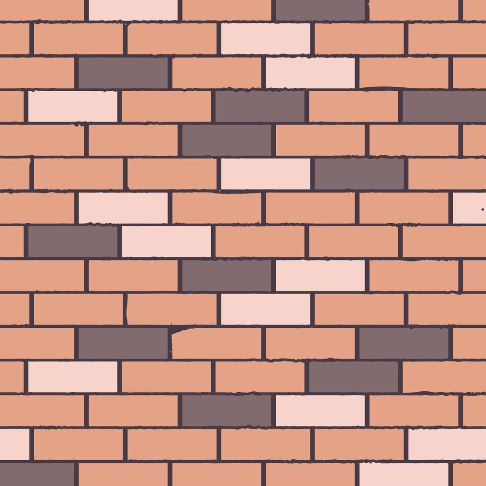 Brick house. Brick wall. Wallpaper. Brick interior. Pattern. Retro brickwork. Background. vector