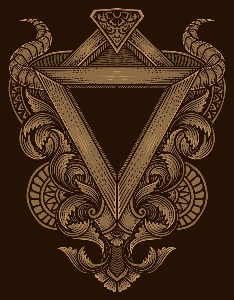 Isolated frames in baroque antique style. engraving ornament frames. vector