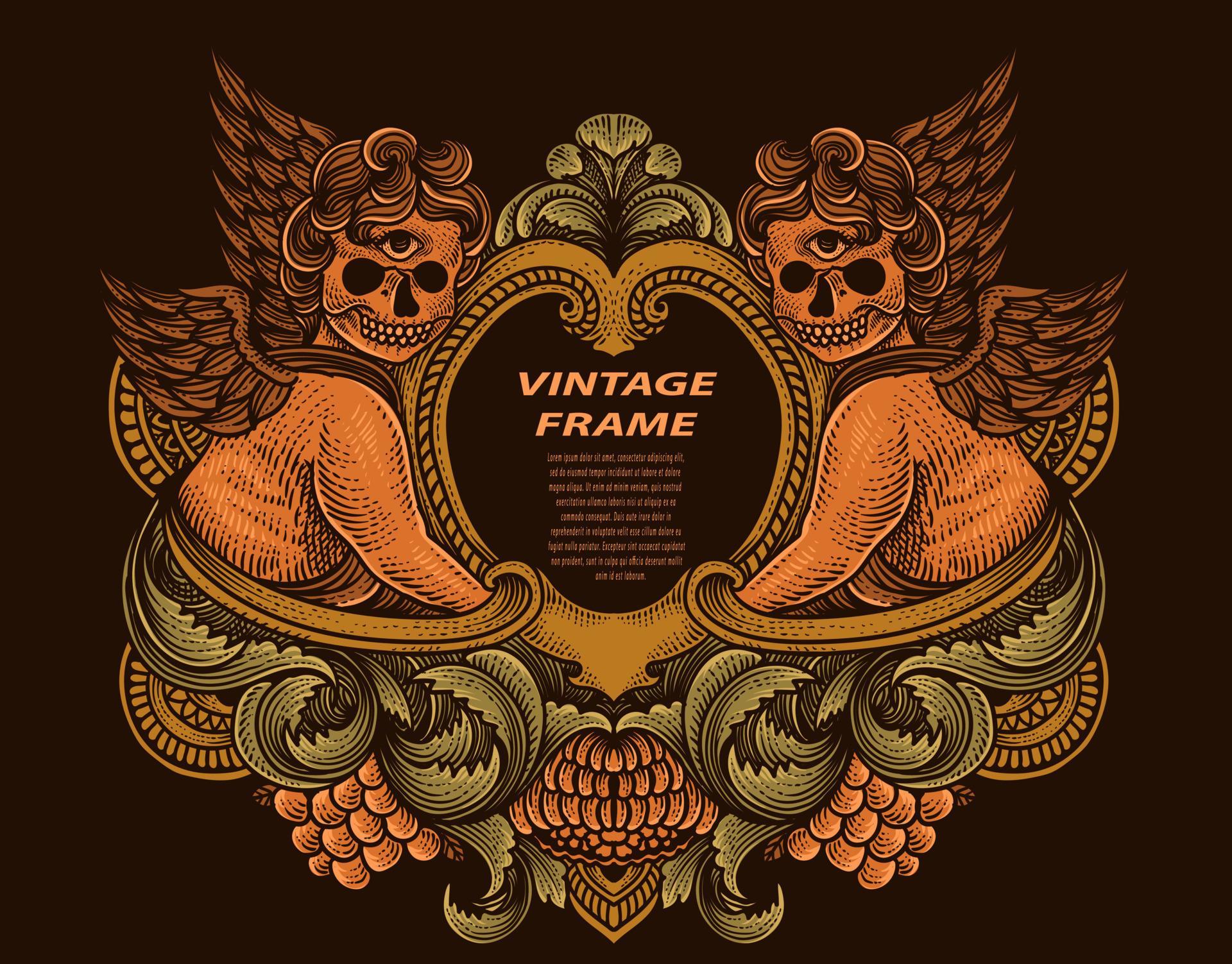 Isolated frames in baroque antique style. engraving ornament frames. 17771984 Vector Art at Vecteezy