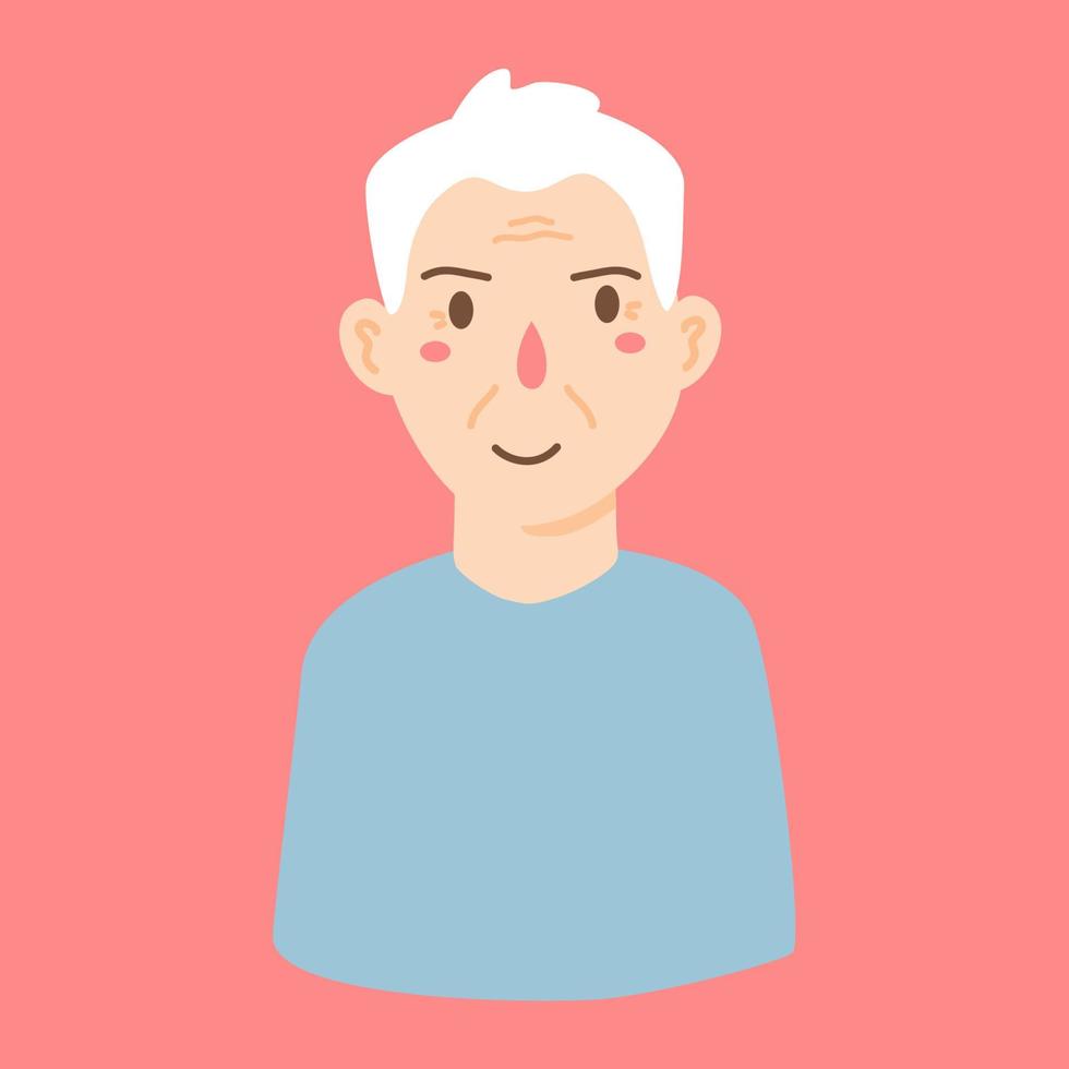 grandpa mascot illustration vector