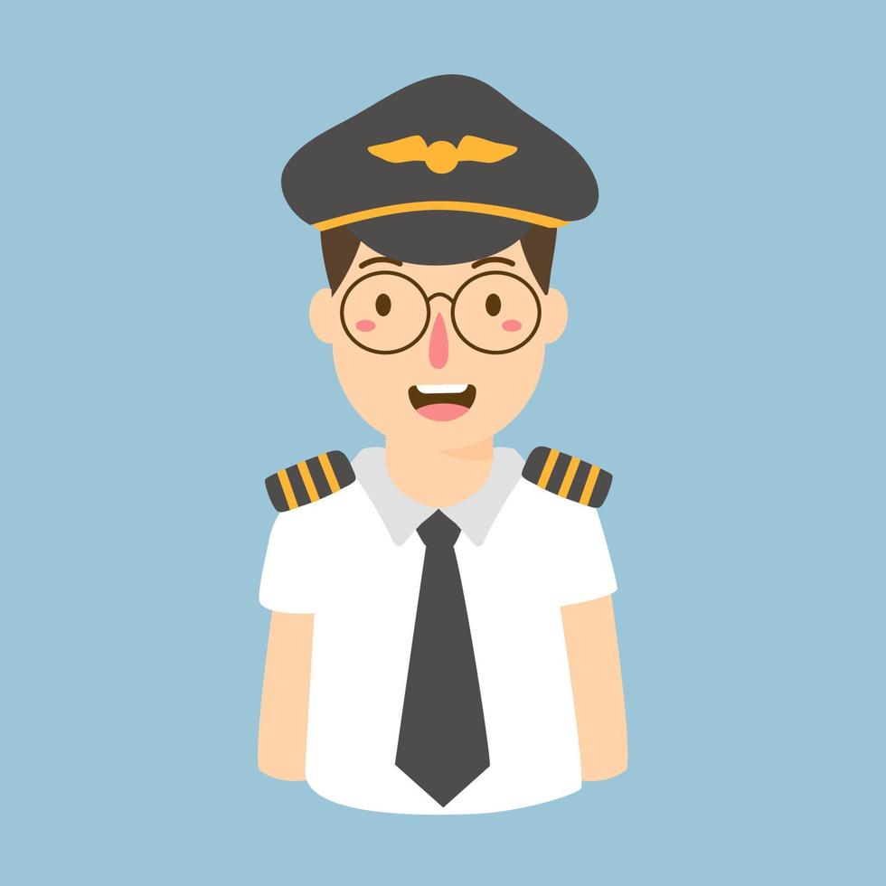 occupation wordcard with airline pilot vector