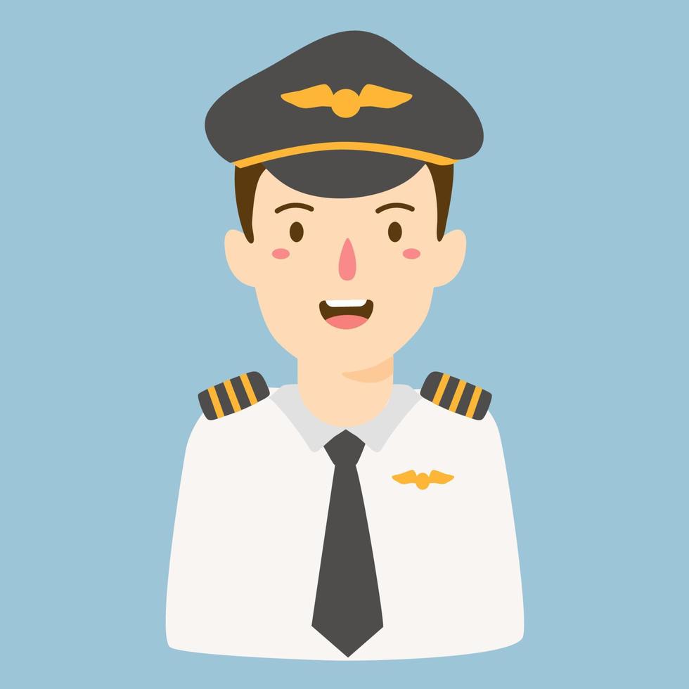 pilot man aviation profession vector