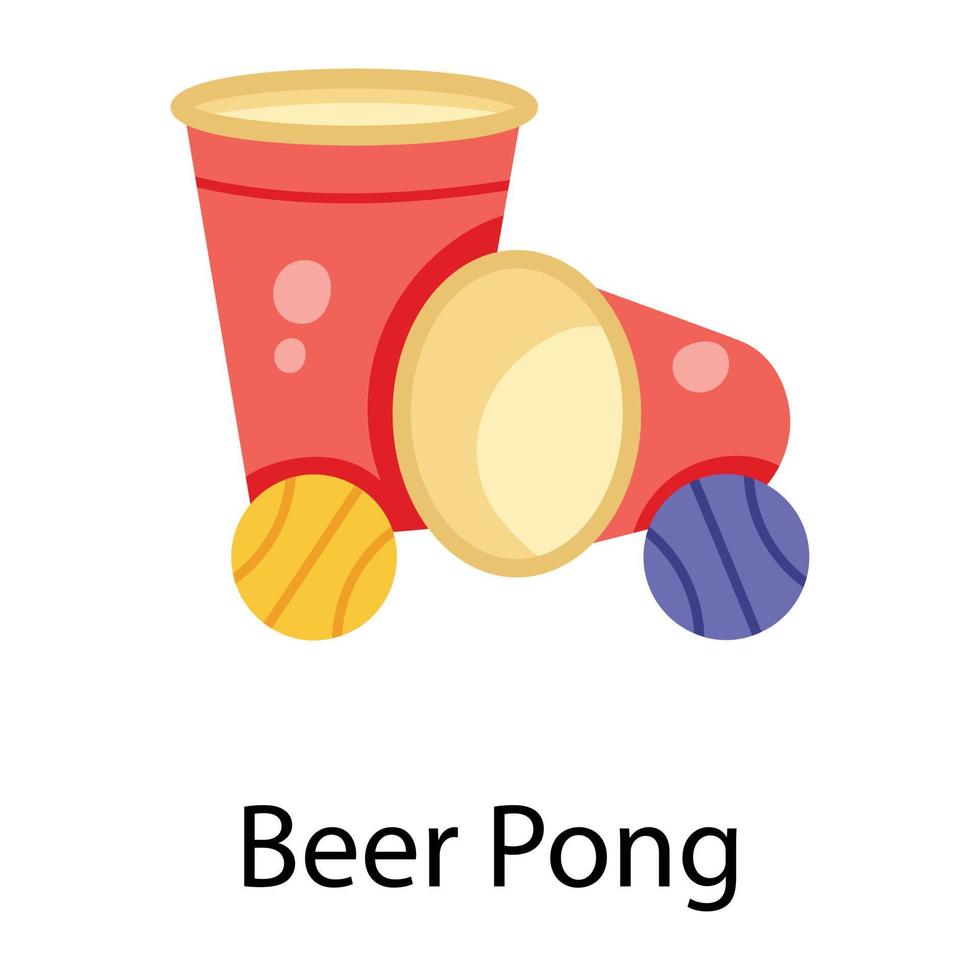 Trendy Beer Pong vector