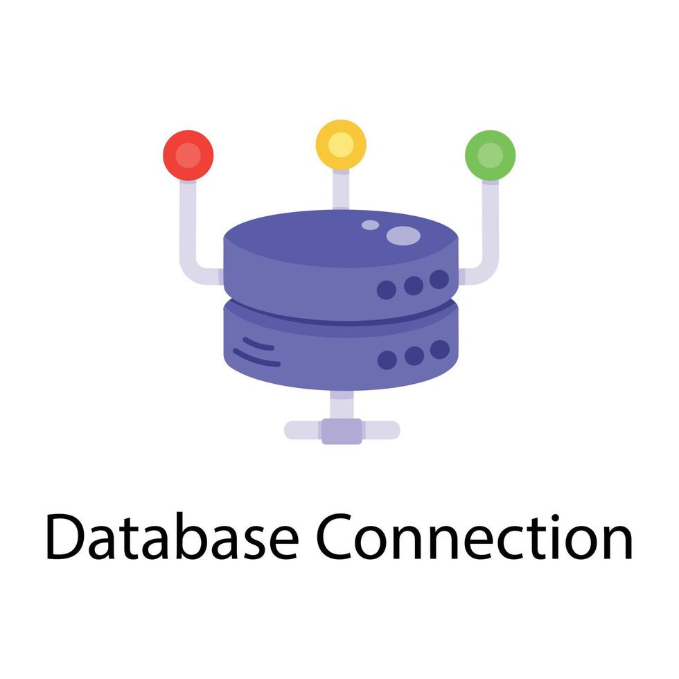 Trendy Database Connection vector