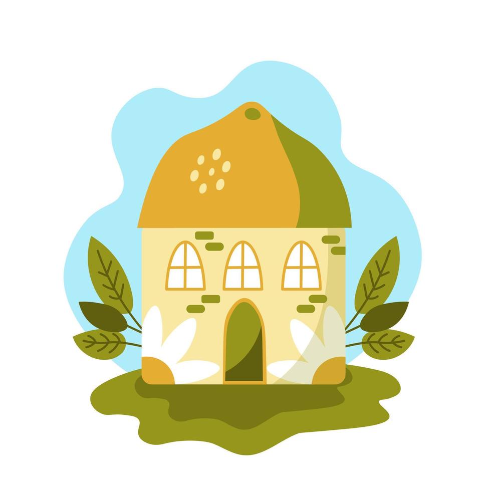 Lemon house vector illustration