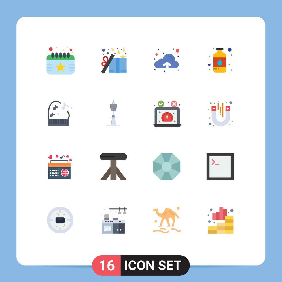Universal Icon Symbols Group of 16 Modern Flat Colors of education paint star color art Editable Pack of Creative Vector Design Elements