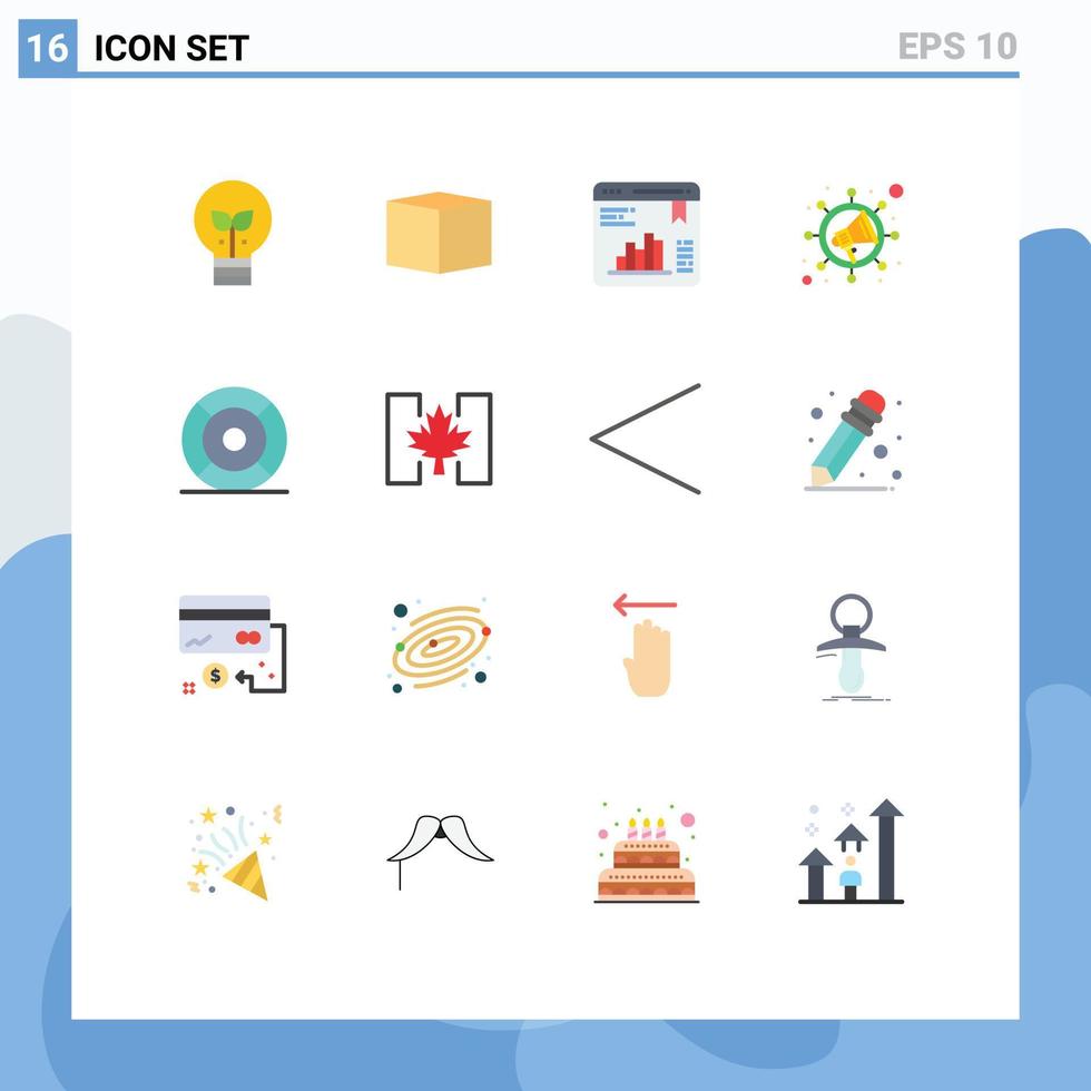 Set of 16 Modern UI Icons Symbols Signs for ui essential data basic seo Editable Pack of Creative Vector Design Elements