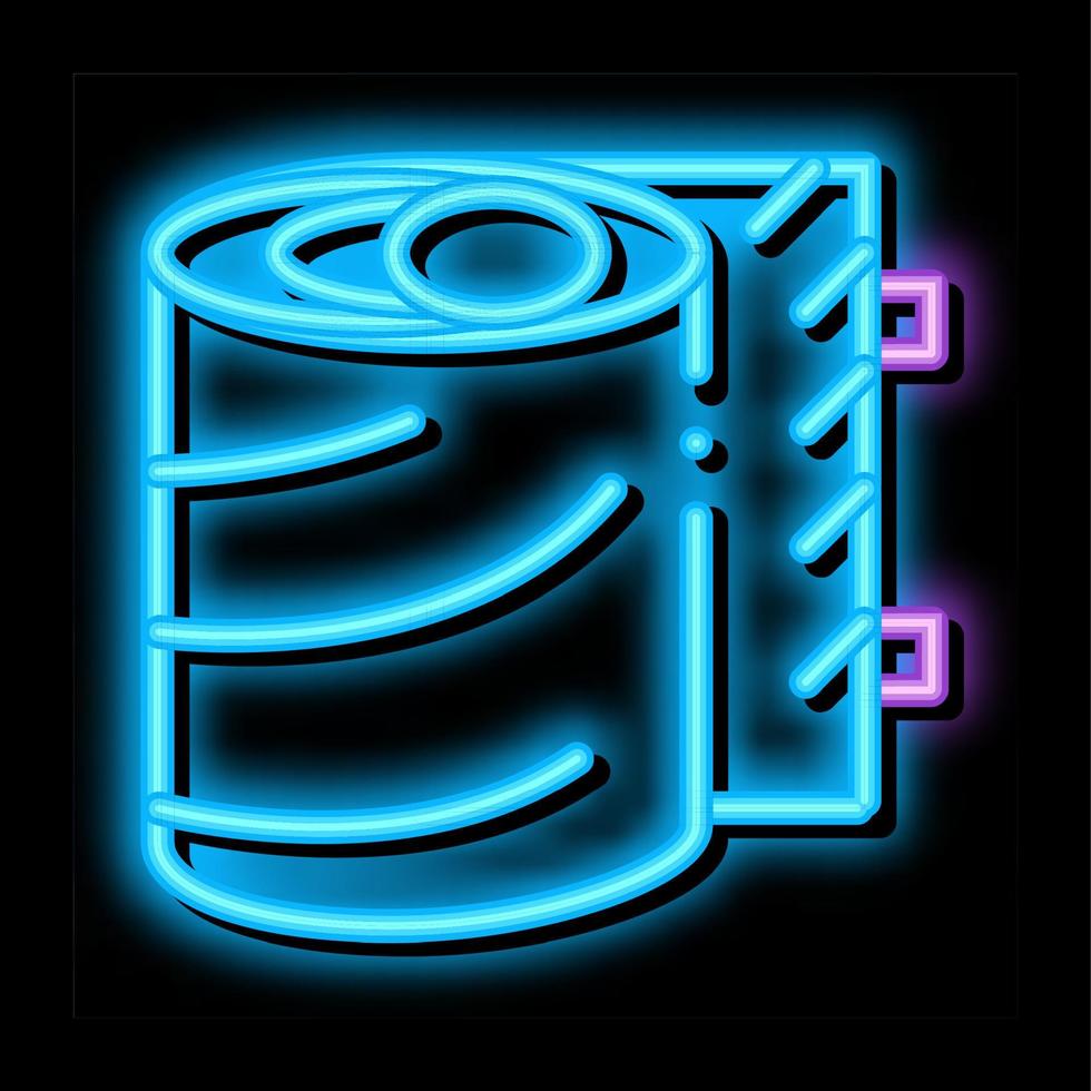 medical bandage roll neon glow icon illustration vector