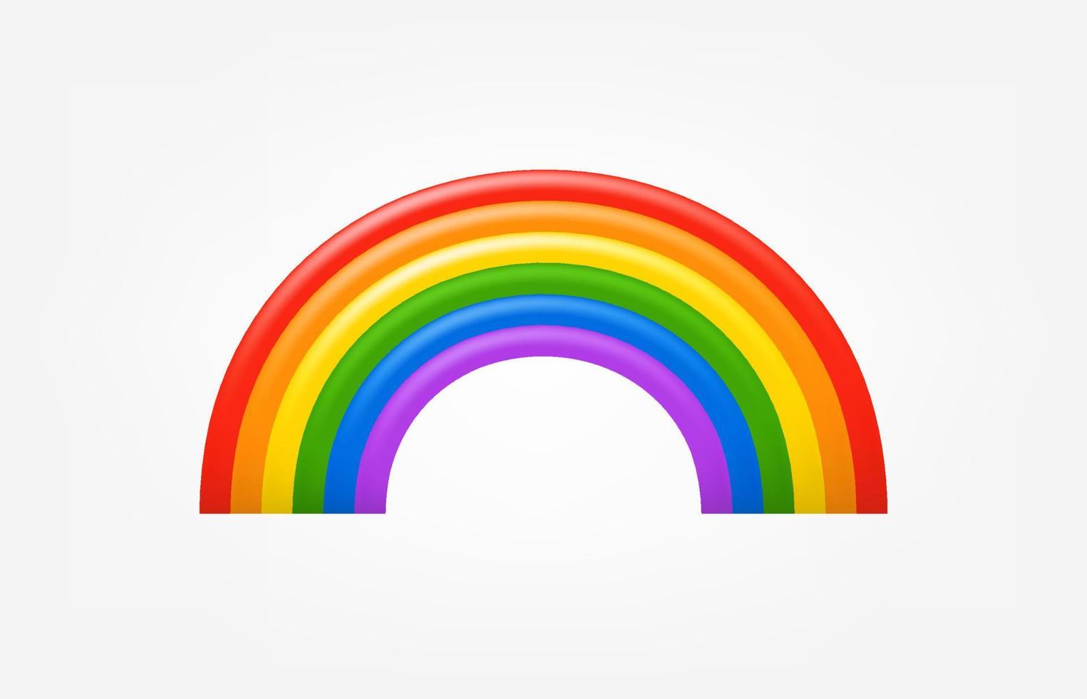 Rainbow icon. Forecast 3d vector illustration isolated on white background