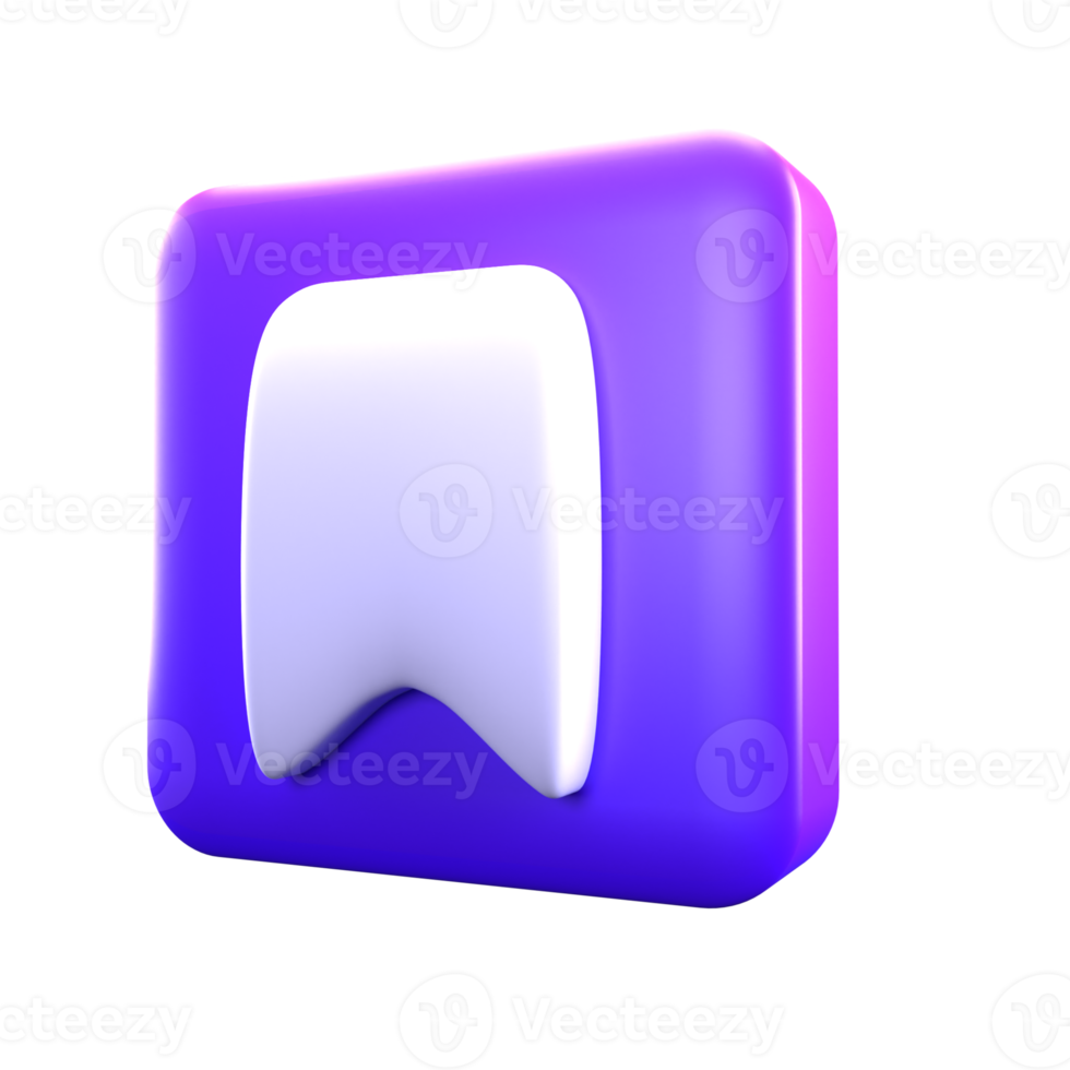 3D icon social media button isolated png