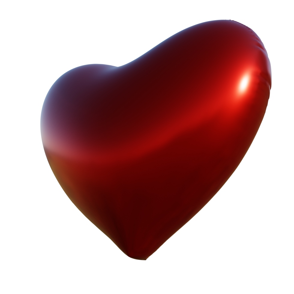 red heart isolated png