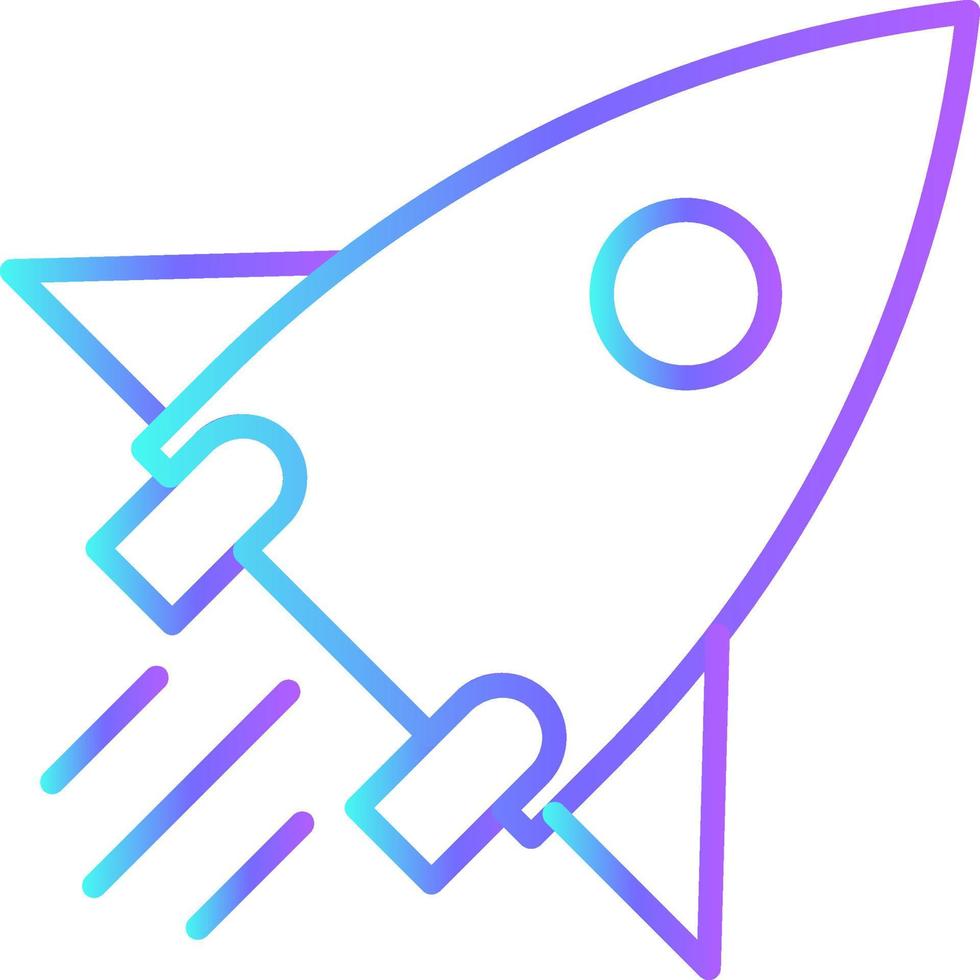 START UP Fintech startup icons with blue gradient outline style vector