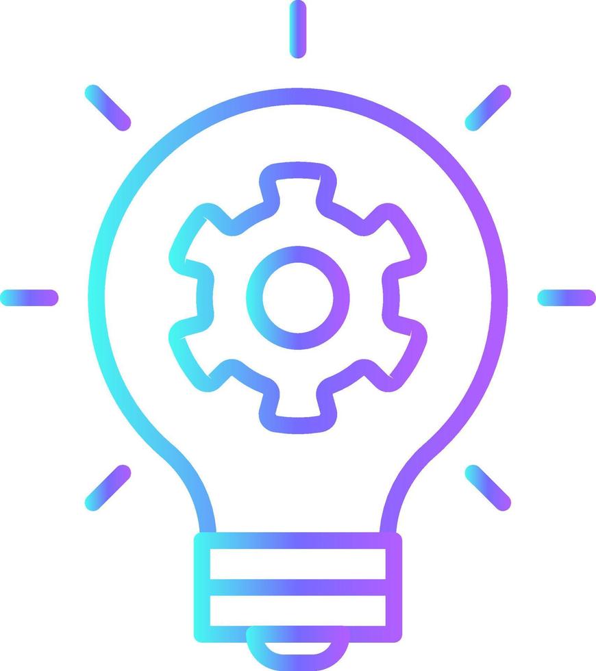 INNOVATION Fintech startup icons with blue gradient outline style vector