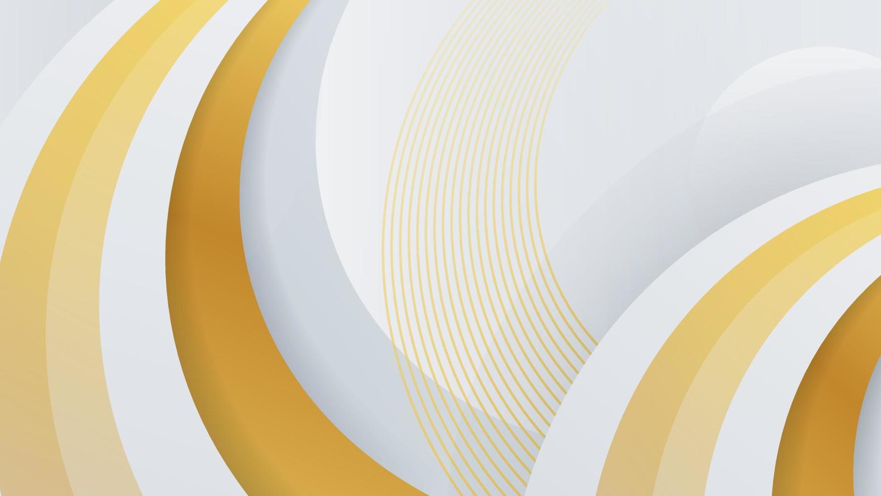 White and gold background with modern corporate concept design. Vector illustration for presentation design, technology banner, award festival