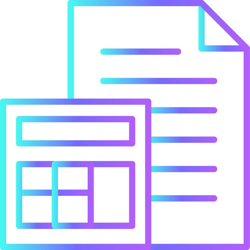 ACCOUNTING Fintech startup icons with blue gradient outline style vector