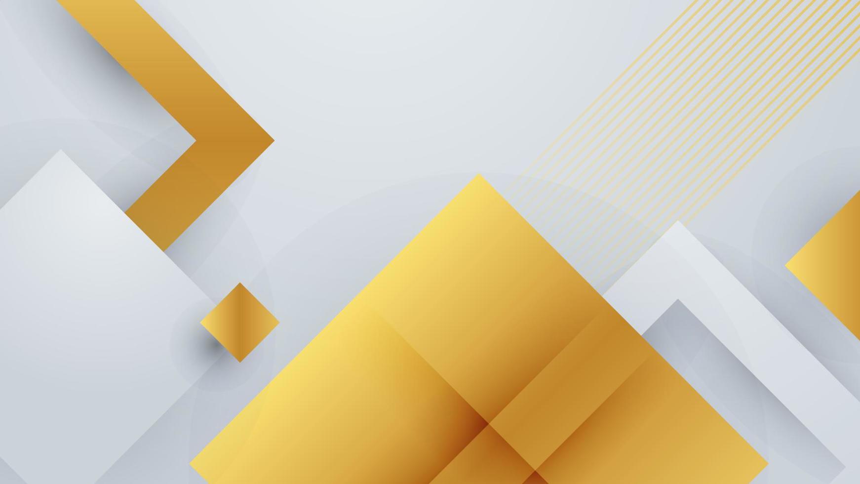 White and gold background with modern corporate concept design. Vector illustration for presentation design, technology banner, award festival
