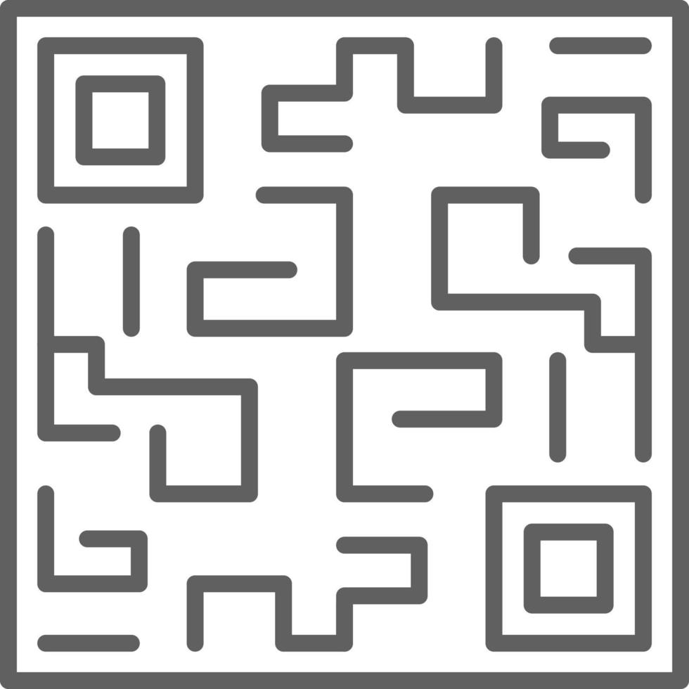 QR CODE Fintech startup icon with black outline style vector