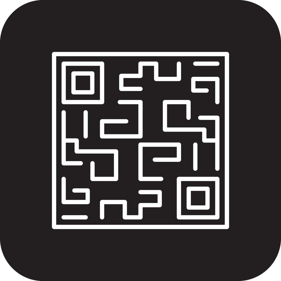 Iconos de inicio fintech de código qr con estilo de línea rellena de negro vector