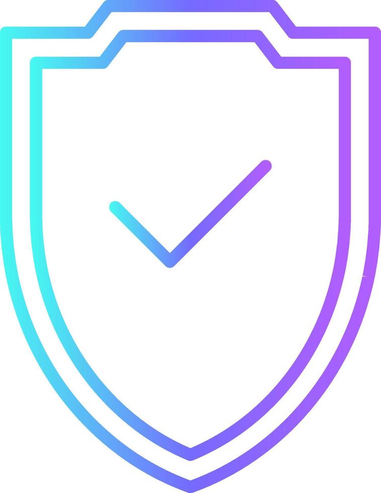 SECURITY Fintech startup icons with blue gradient outline style vector