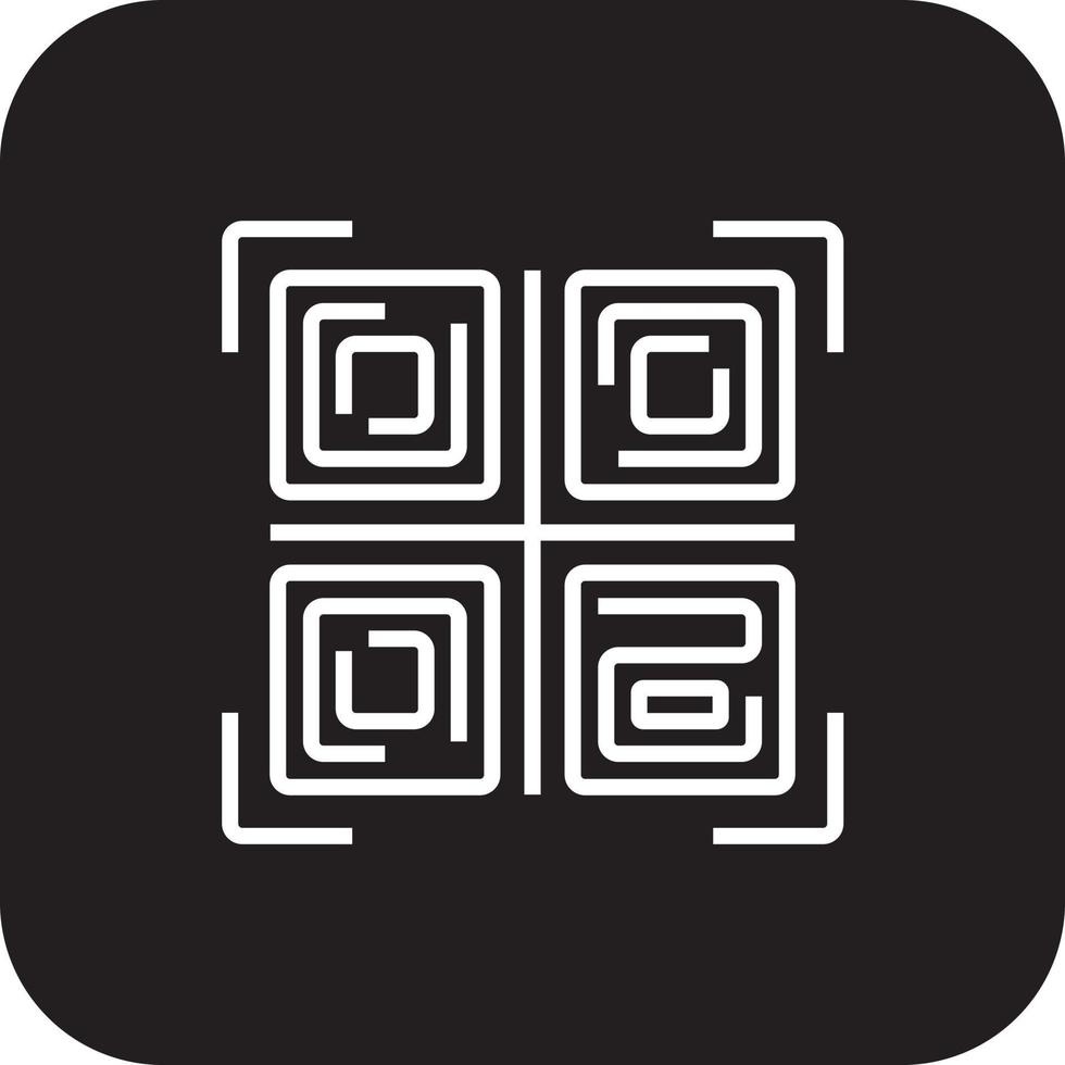 QR Code Fintech startup icons with black filled line style vector