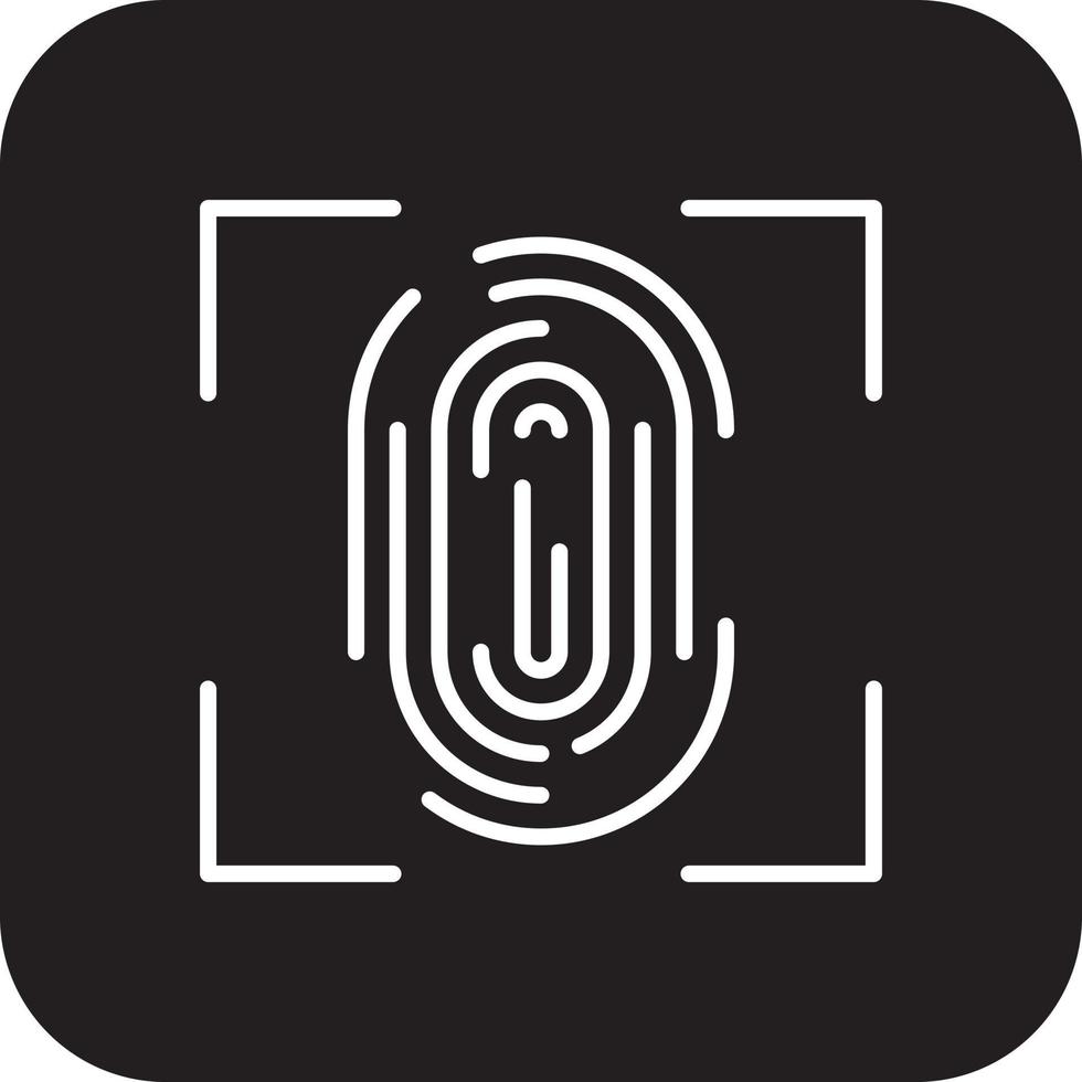 FINGERPRINT Fintech startup icons with black filled line style vector