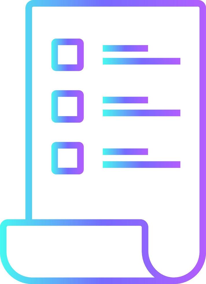 Audit Fintech startup icon with blue gradient outline style vector