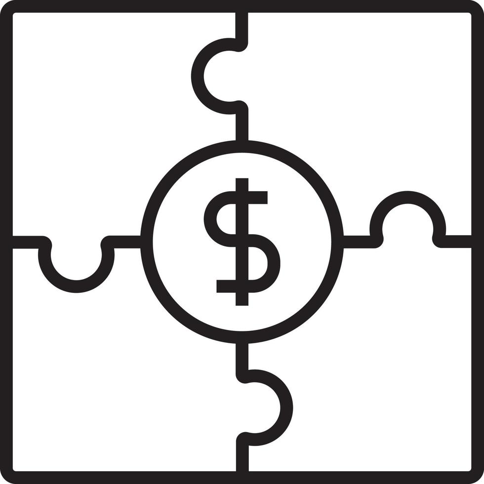 Financial Strategy Fintech startup icon with black outline style vector