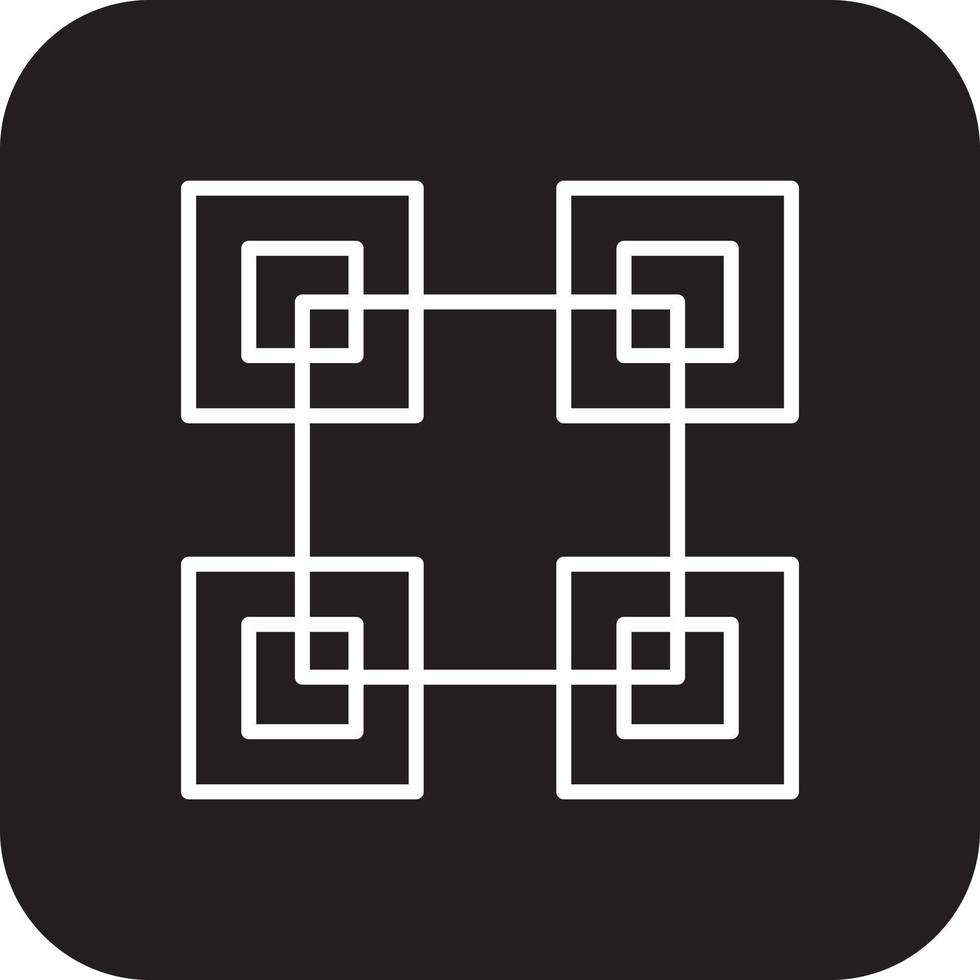 BLOCKCHAIN Fintech startup icons with black filled line style vector
