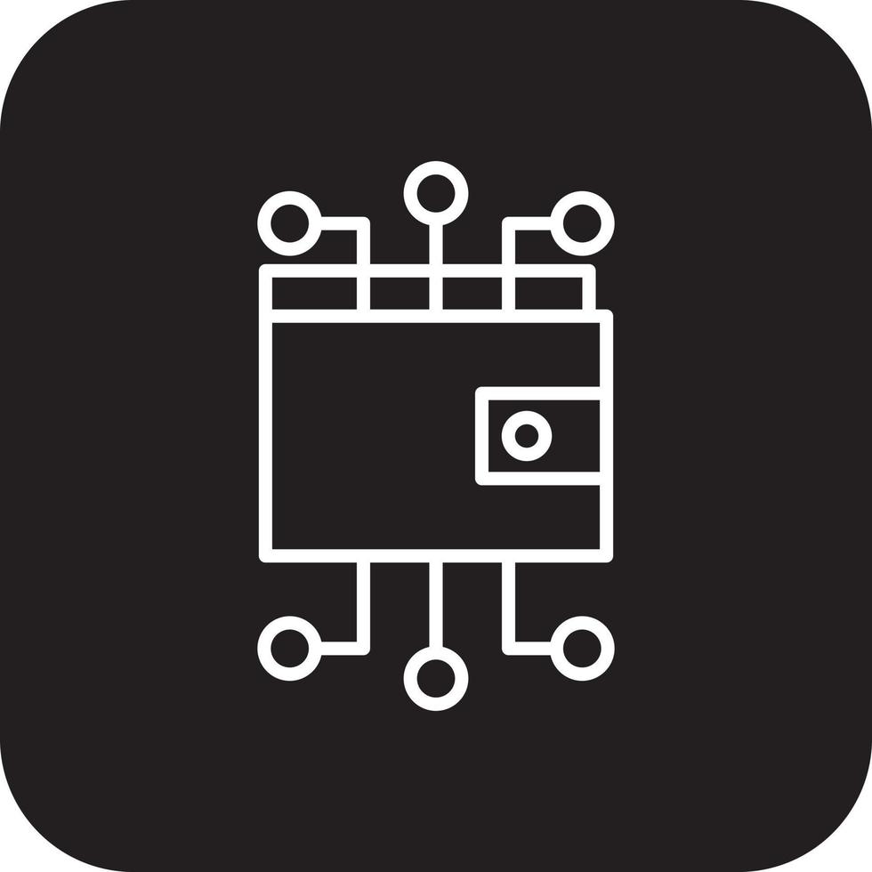 DIGITAL WALLET Fintech startup icons with black filled line style vector