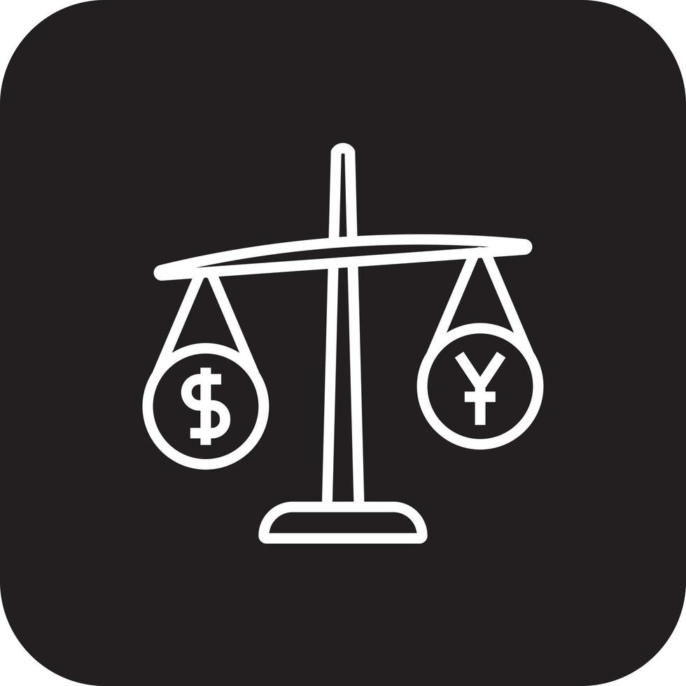 Balance Scale Fintech startup icon with black filled line style vector