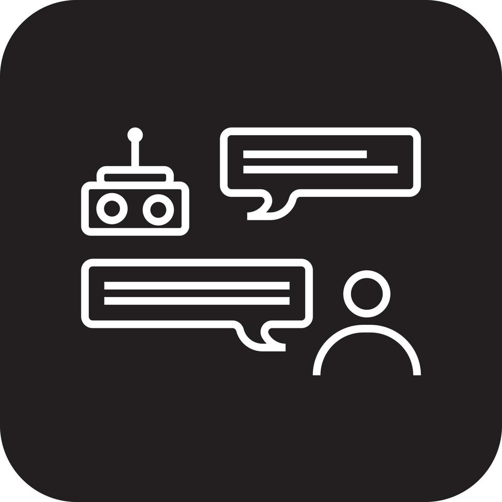 Chatbot Fintech startup icon with black filled line style vector