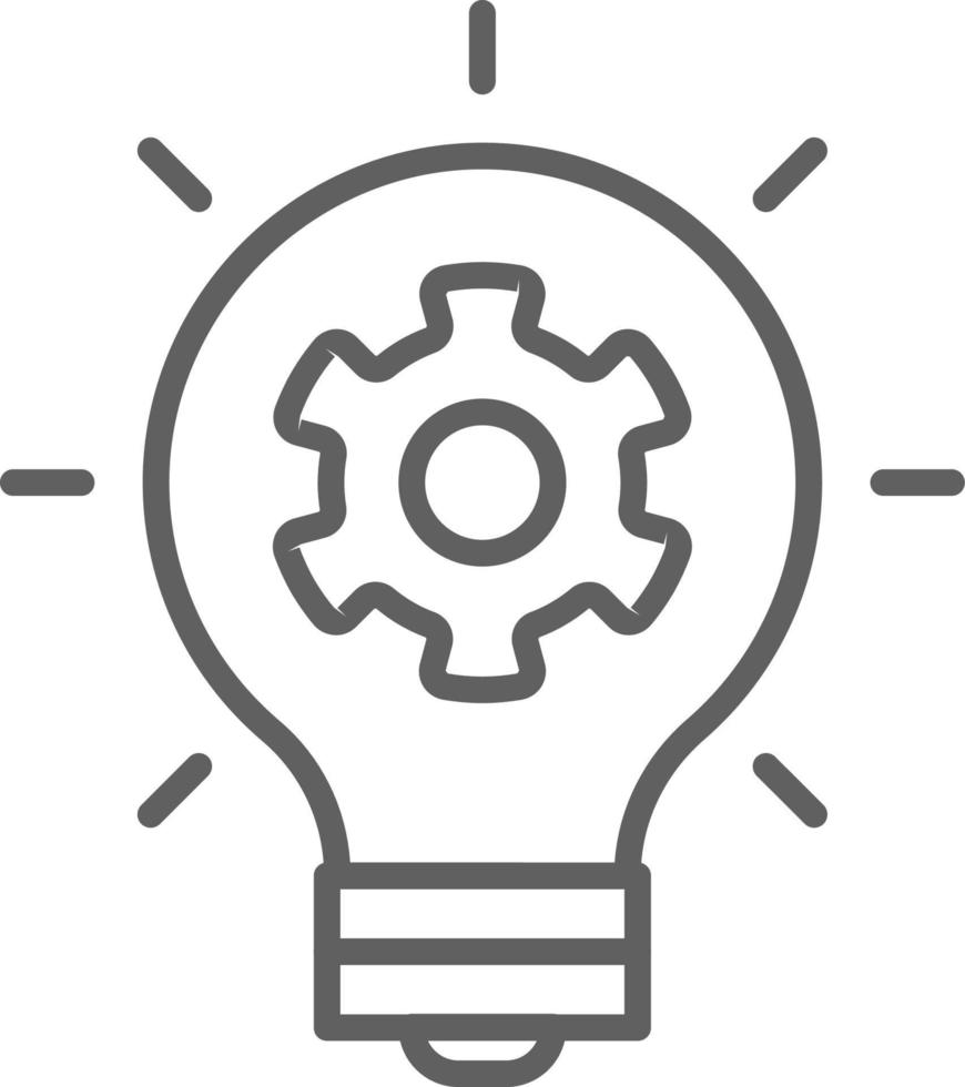 INNOVATION Fintech startup icon with black outline style vector