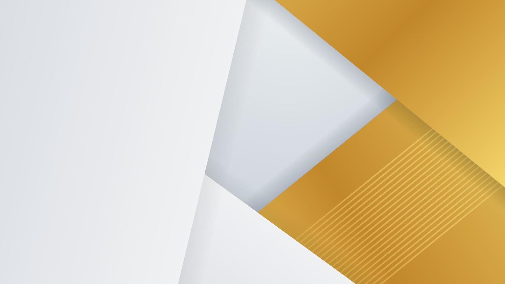 White and gold background with modern corporate concept design. Vector illustration for presentation design, technology banner, award festival