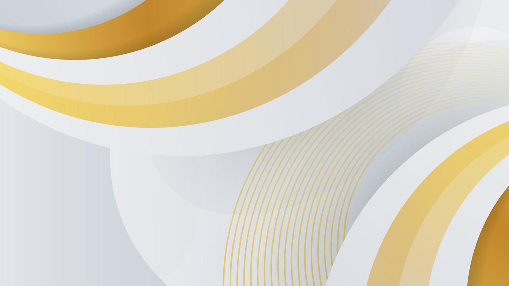 White and gold background with modern corporate concept design. Vector illustration for presentation design, technology banner, award festival