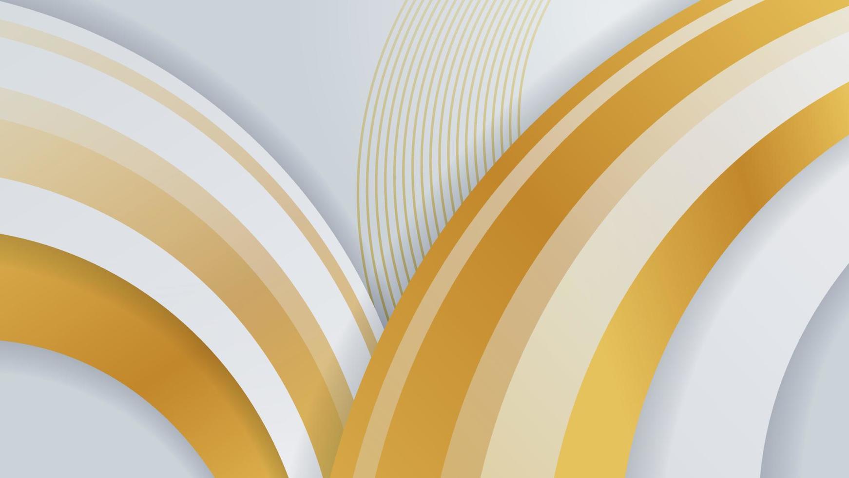White and gold background with modern corporate concept design. Vector illustration for presentation design, technology banner, award festival
