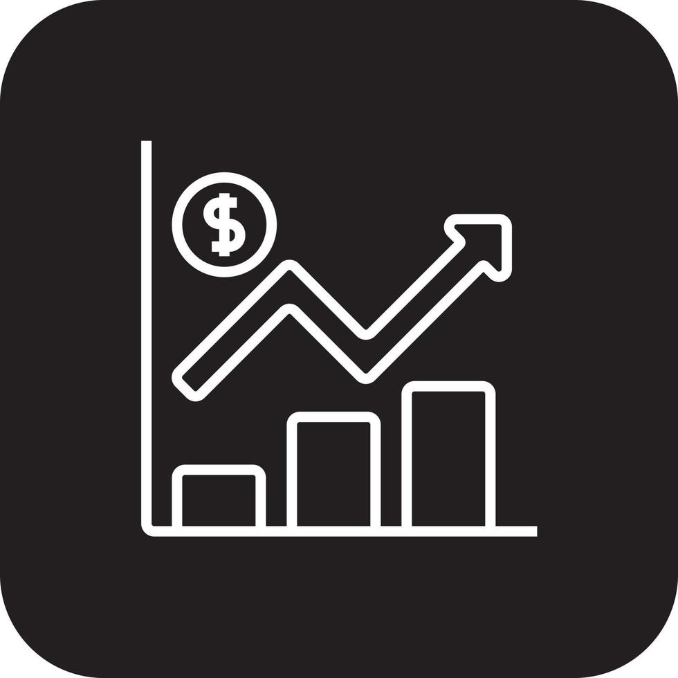 Graph Fintech startup icons with black filled line style vector