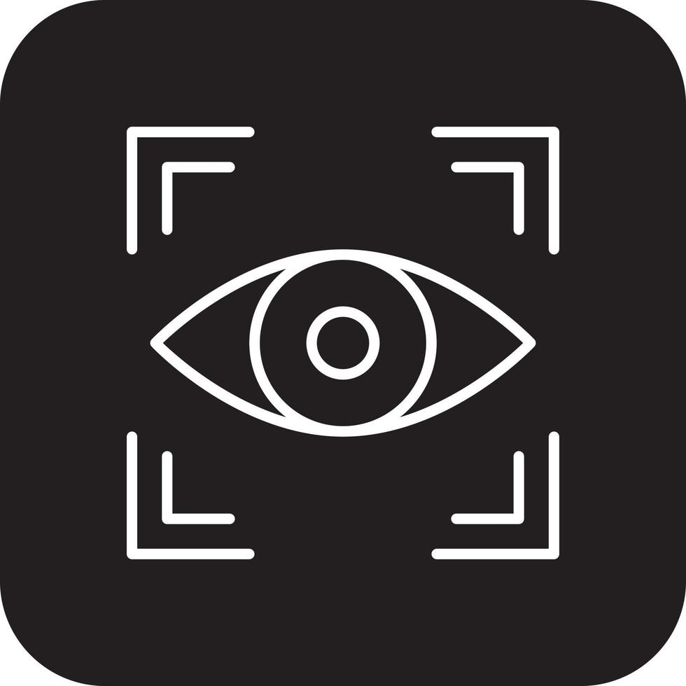 RETINA SCAN Fintech startup icons with black filled line style vector