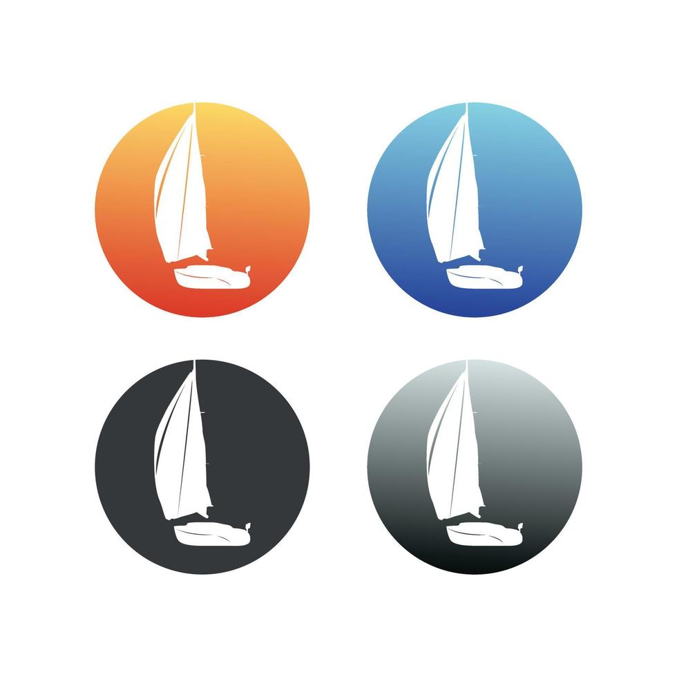 Set of boat and vessel stock vector illustration