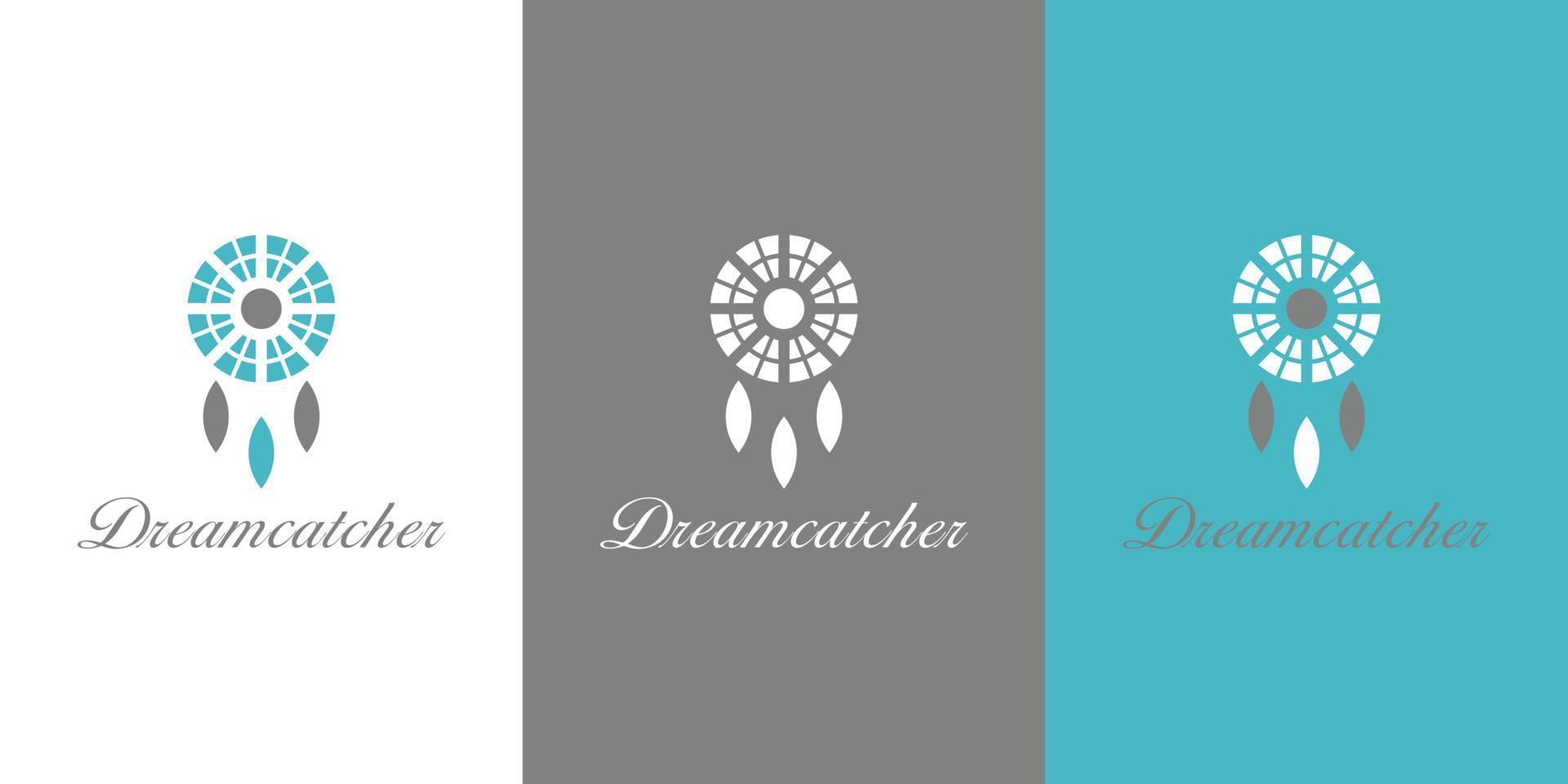 Dreamcatcher consists of a circle and bottom is beautiful and stylized vector