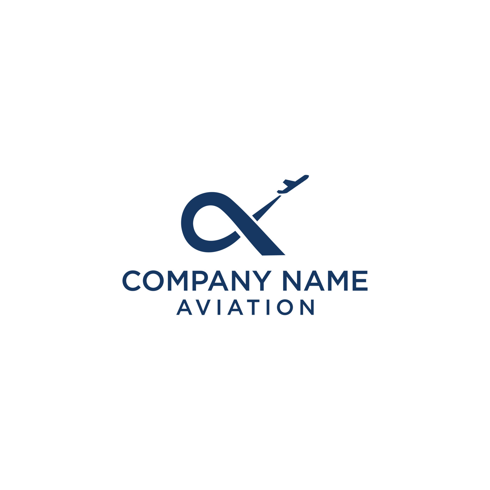 Alpha and air plane Symbol Logo Template Aviation and Alfa Vector