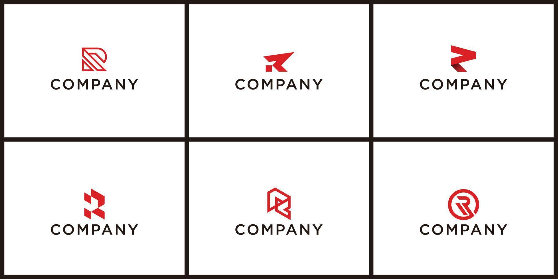 Modern logos Letter R collection. Vector Illustration, Graphic Design Editable For Your business.
