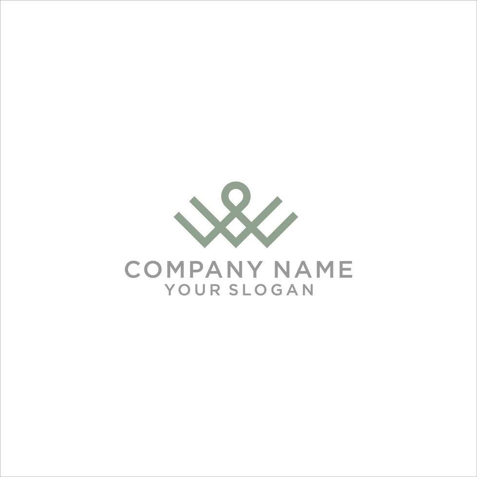 Letters W and S look simple, clean, abstract and professional. vector
