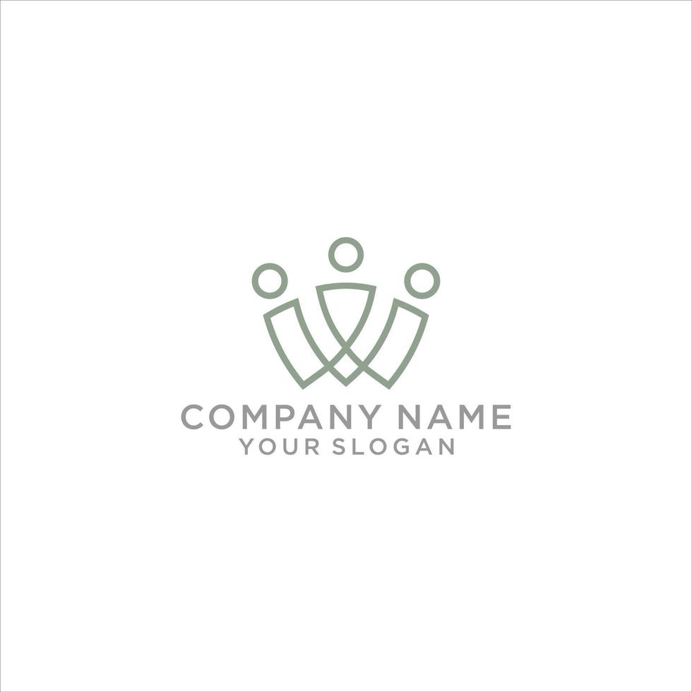 Letters W and S look simple, clean, abstract and professional. vector