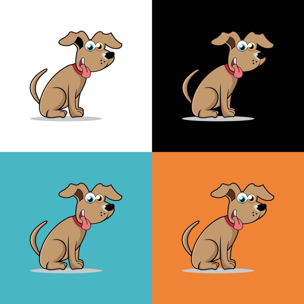 Dog training logo design, dog sitting vector template symbol, pet training business sign