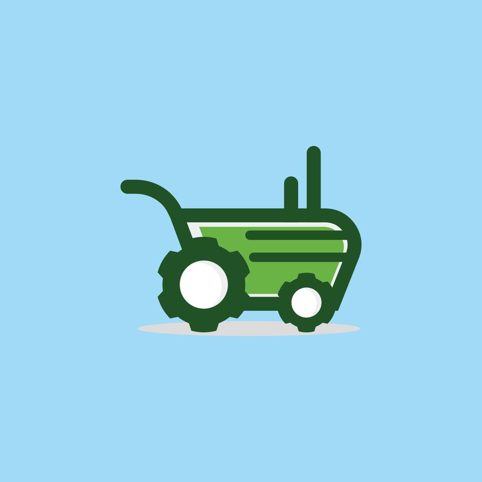 Farm Machine Side view of modern tractor with Agriculture concept Vector illustration