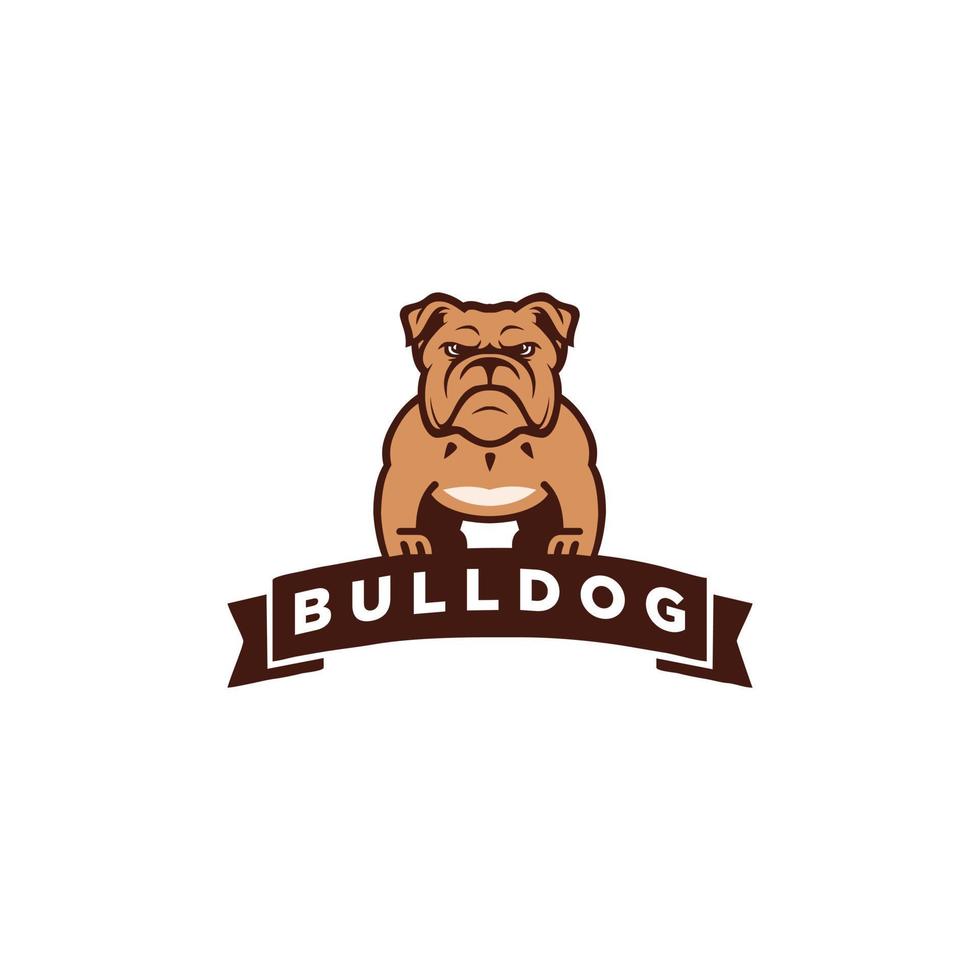 ilustración del logotipo vectorial bulldog estilo mascota simple. vector