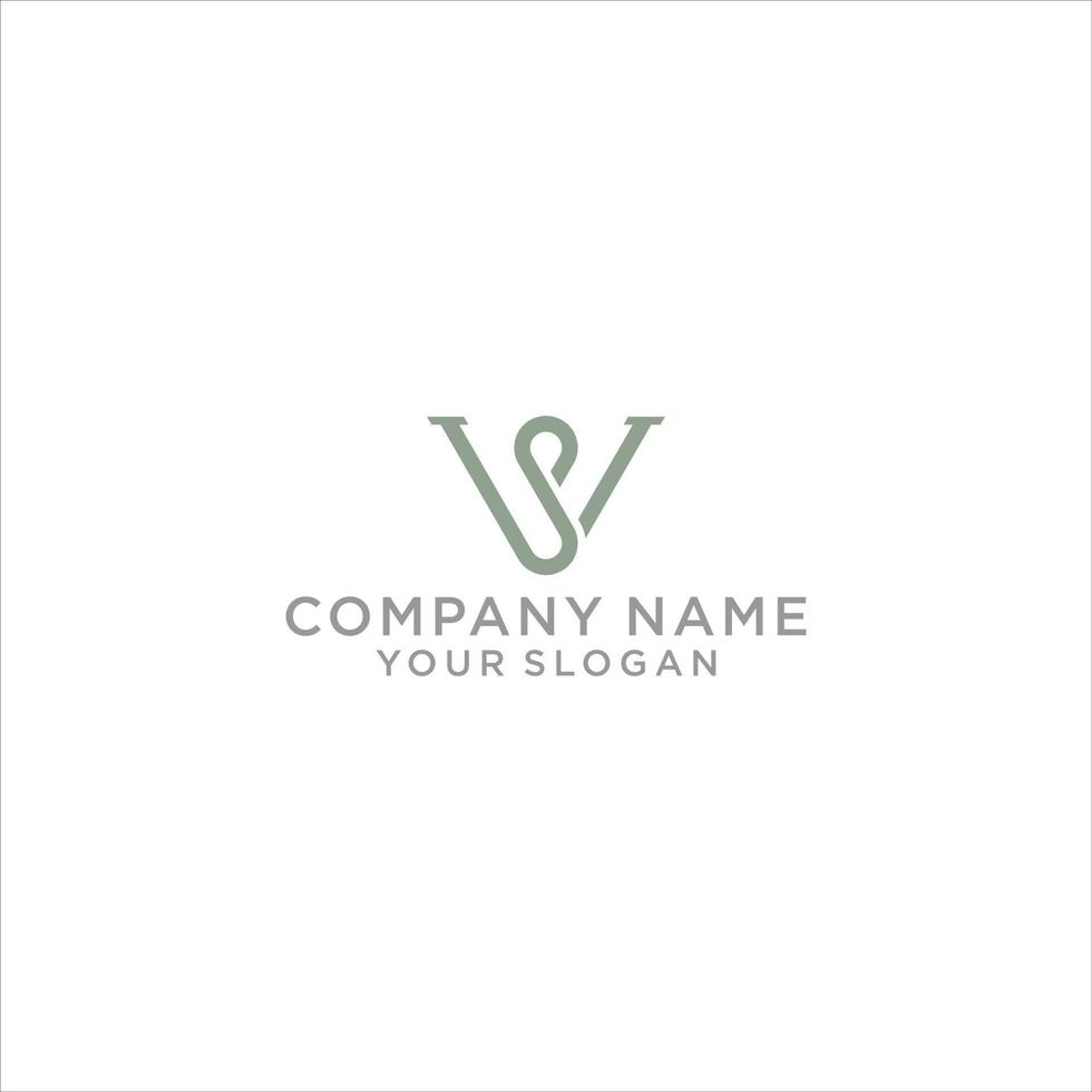 Letters W and S look simple, clean, abstract and professional. vector